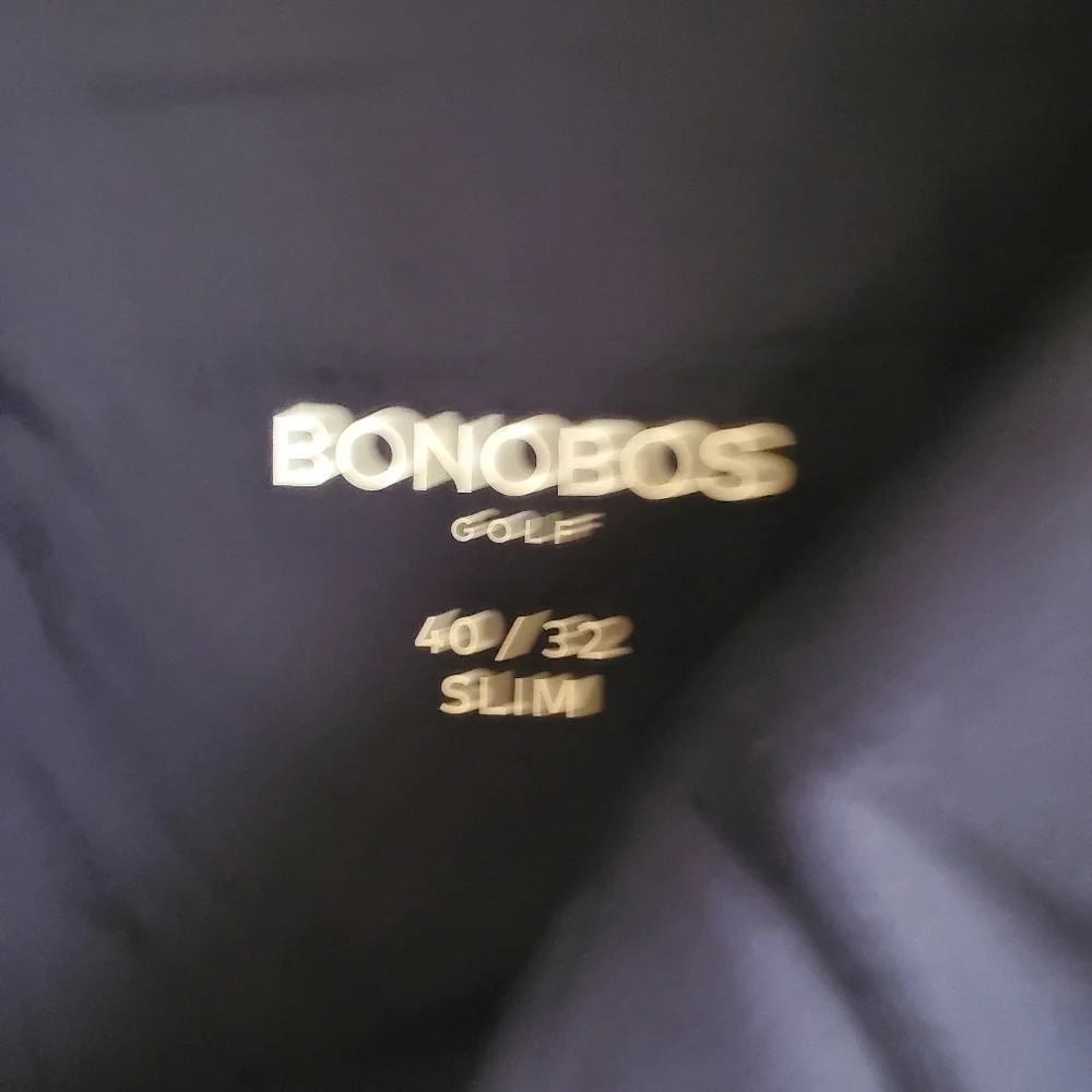 Bonobos Golf Mens 40x32 Slim Blue Houndstooth Tailored Flat Front Golf Pants